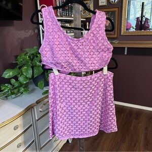 Raisa Vanessa Embroidered Rhinestone Skirt Set